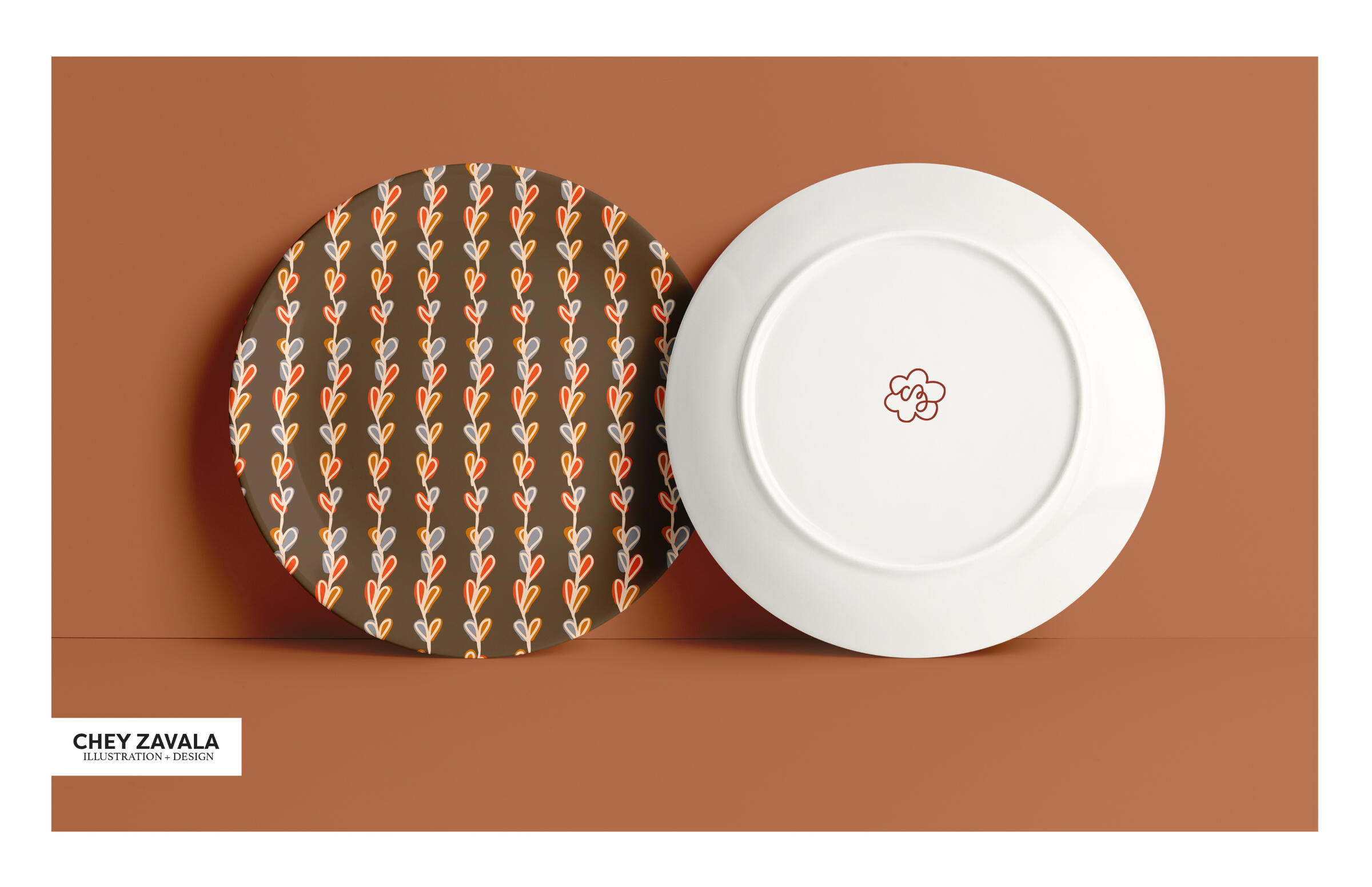 Romantic Floral Plate