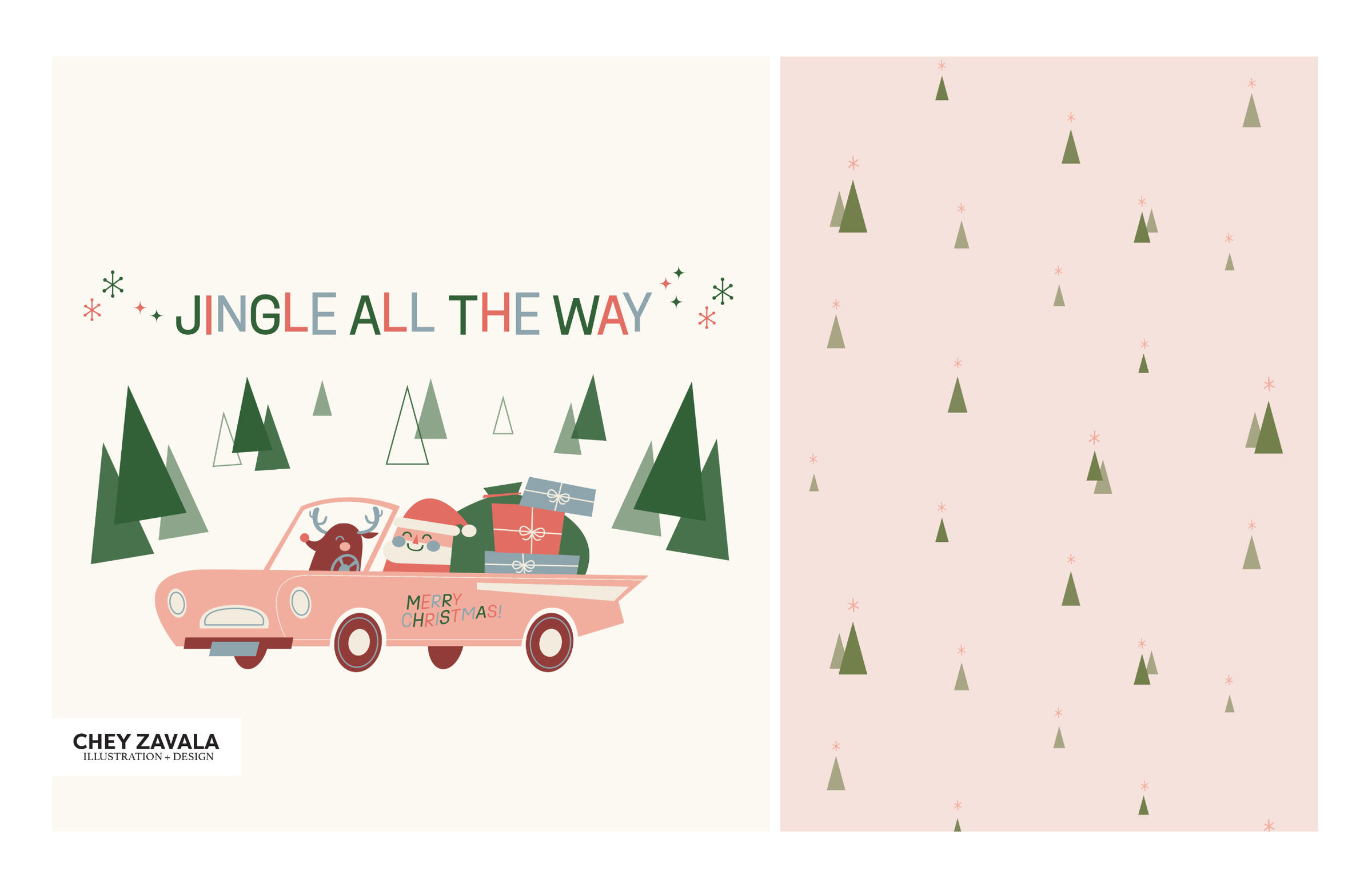 A Mid-Century Modern take on Santa's sleigh.